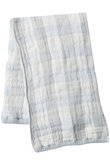 22ふわふわガーゼギンガムフェイスタオル キッドブルー/KID BLUE