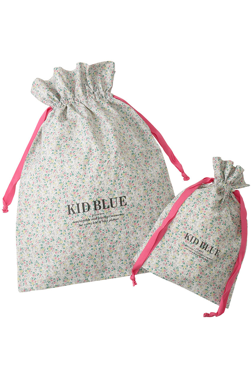 キッドブルー/KID BLUEのヴィンテージフラワーG巾着セット(アイボリー/4547586712850)