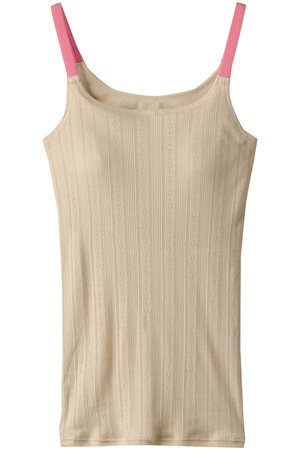 キッドブルー/KID BLUEの23オーガニックコットンリブカップ付キャミ