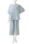 23ギンガムチェックパジャマ キッドブルー/KID BLUE