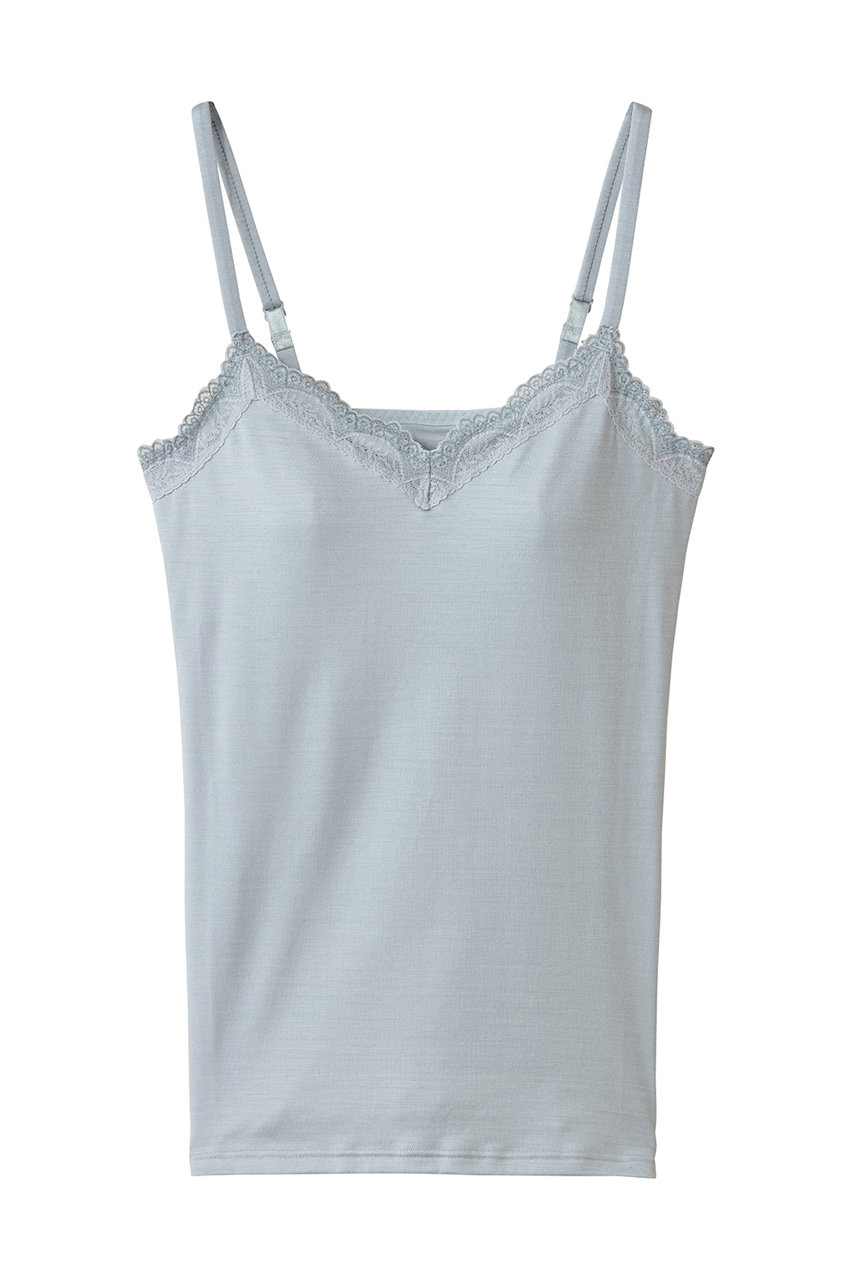 キッドブルー/KID BLUEの23シルクベア天カップ付キャミ(サックス/KIVB112)