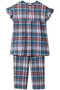 24シャーリングチェックパジャマ キッドブルー/KID BLUE ブルー