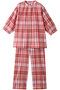 24シャーリングチェックパジャマ キッドブルー/KID BLUE レッド