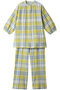 24シャーリングチェックパジャマ キッドブルー/KID BLUE イエロー