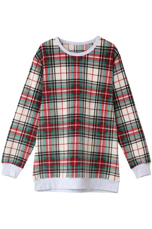 【UNISEX】24ストレッチシャギータータンチェックトップ