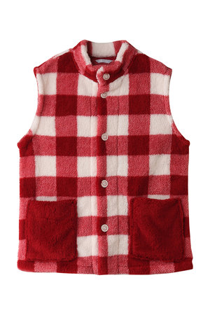 キッドブルー/KID BLUEの24シャギーギンガムベスト(111000/111001)