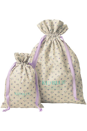 キッドブルー/KID BLUEのデニムフラワーPtG巾着(120200/120202)