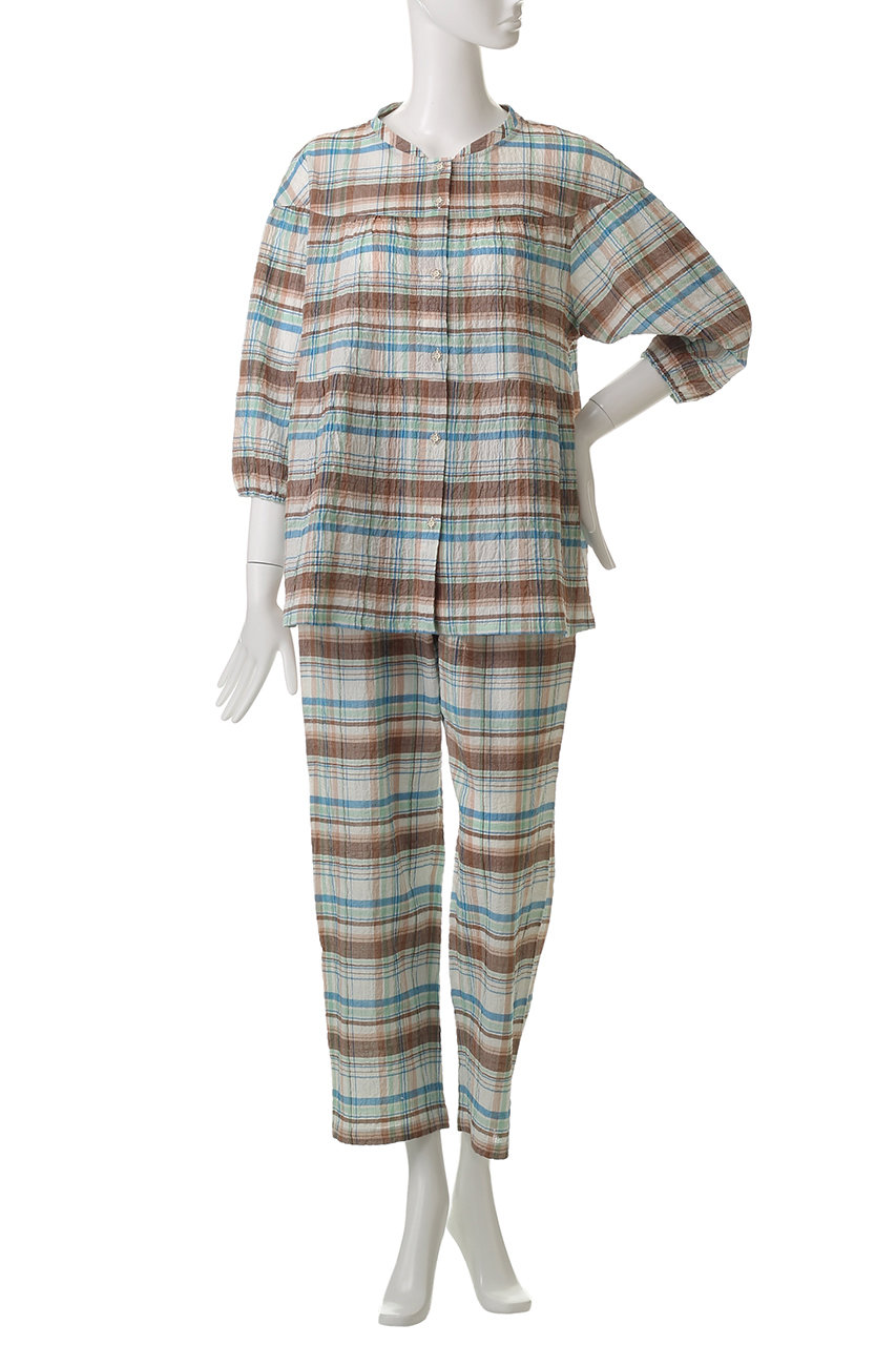 KID BLUE(キッドブルー)|25シャーリングチェックパジャマ KID BLUE(キッドブルー)|25シャーリングチェックパジャマ