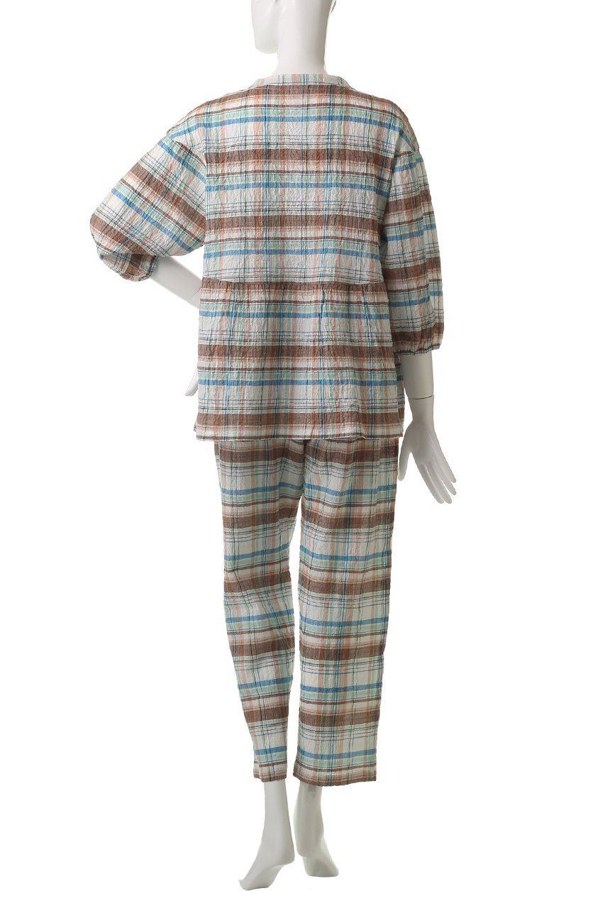 KID BLUE(キッドブルー)|25シャーリングチェックパジャマ KID BLUE(キッドブルー)|25シャーリングチェックパジャマ