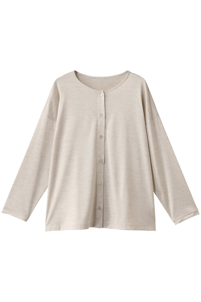 キッドブルー/KID BLUEの25トップシルク天竺トップス(ライトグレー/KRBN549)