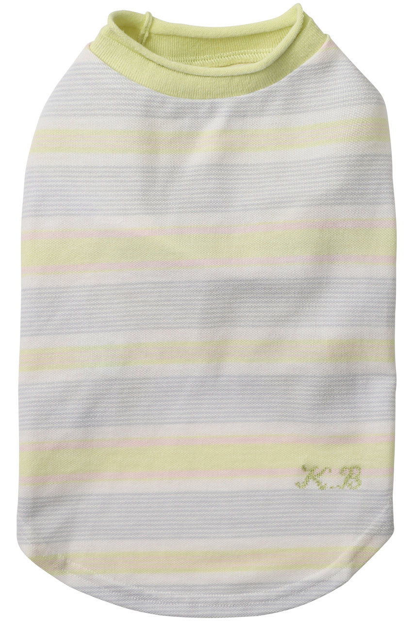 キッドブルー/KID BLUEの25カノコボーダードッグウエア(ライトグリーン/KGBW163)