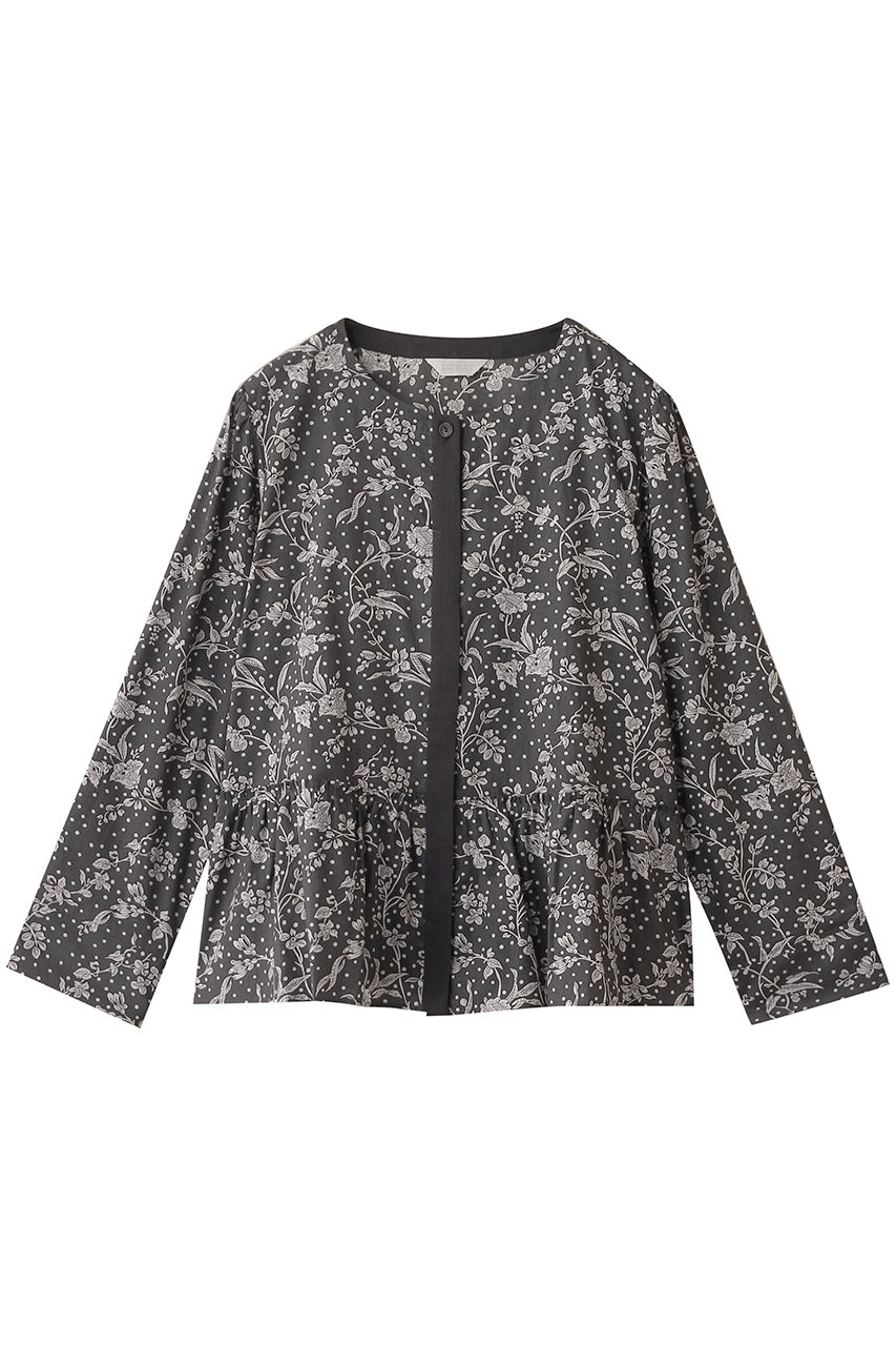 キッドブルー/KID BLUEの25AW LIBERTYプリントトップス(チャコール/KOCN508)