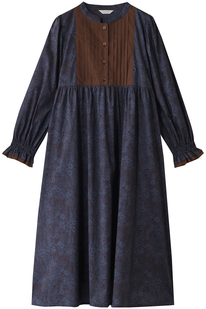 KID BLUE(キッドブルー)｜25AW LIBERTYプリントワンピース/ネイビー の