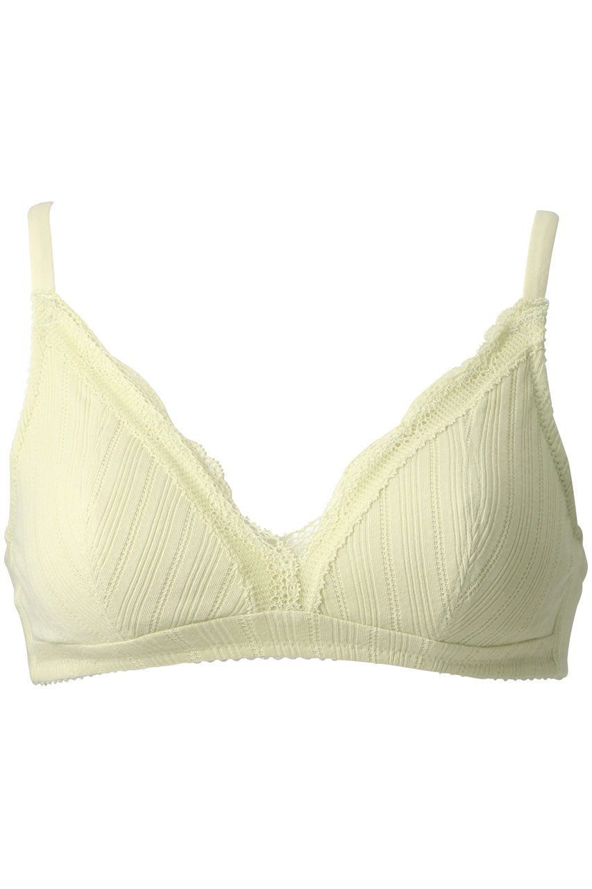 キッドブルー/KID BLUEの25オーガニックコットンリブカップブラ(ライトグリーン/KICA311)