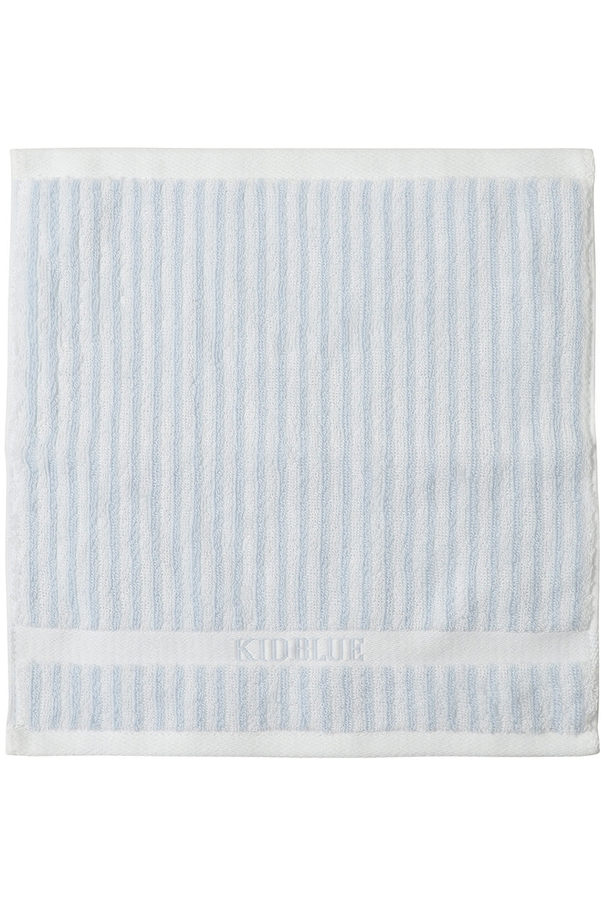 キッドブルー/KID BLUEの25タオルKBストライプハンカチ(サックス/KGCU146)