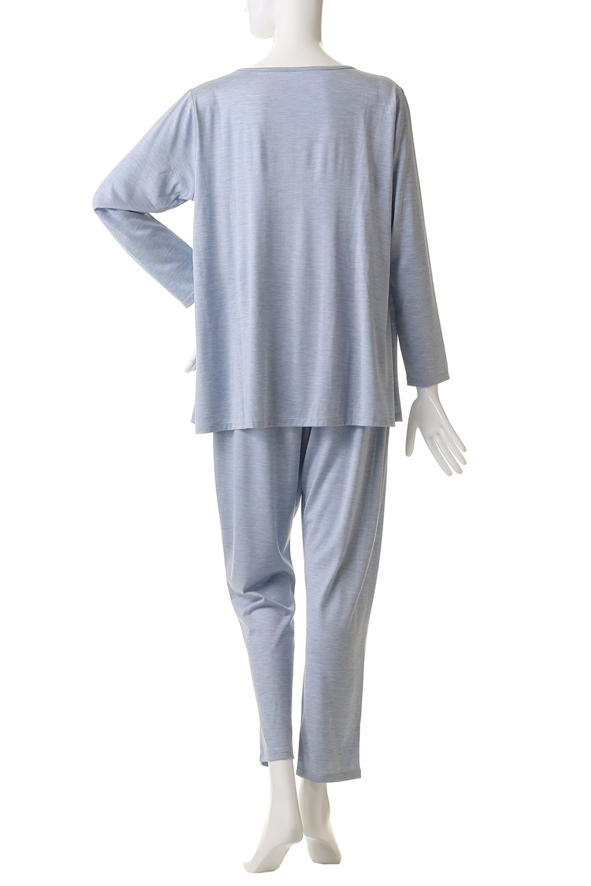 kid blue キッドブルー パジャマ シルク グレー KID BLUE(キッドブルー)|25AWトップシルク天竺パジャマ/ブルー