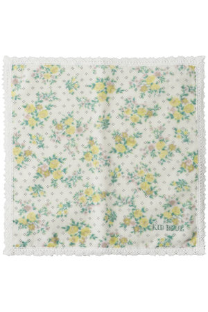 タオルピンドットフラワーハンカチ