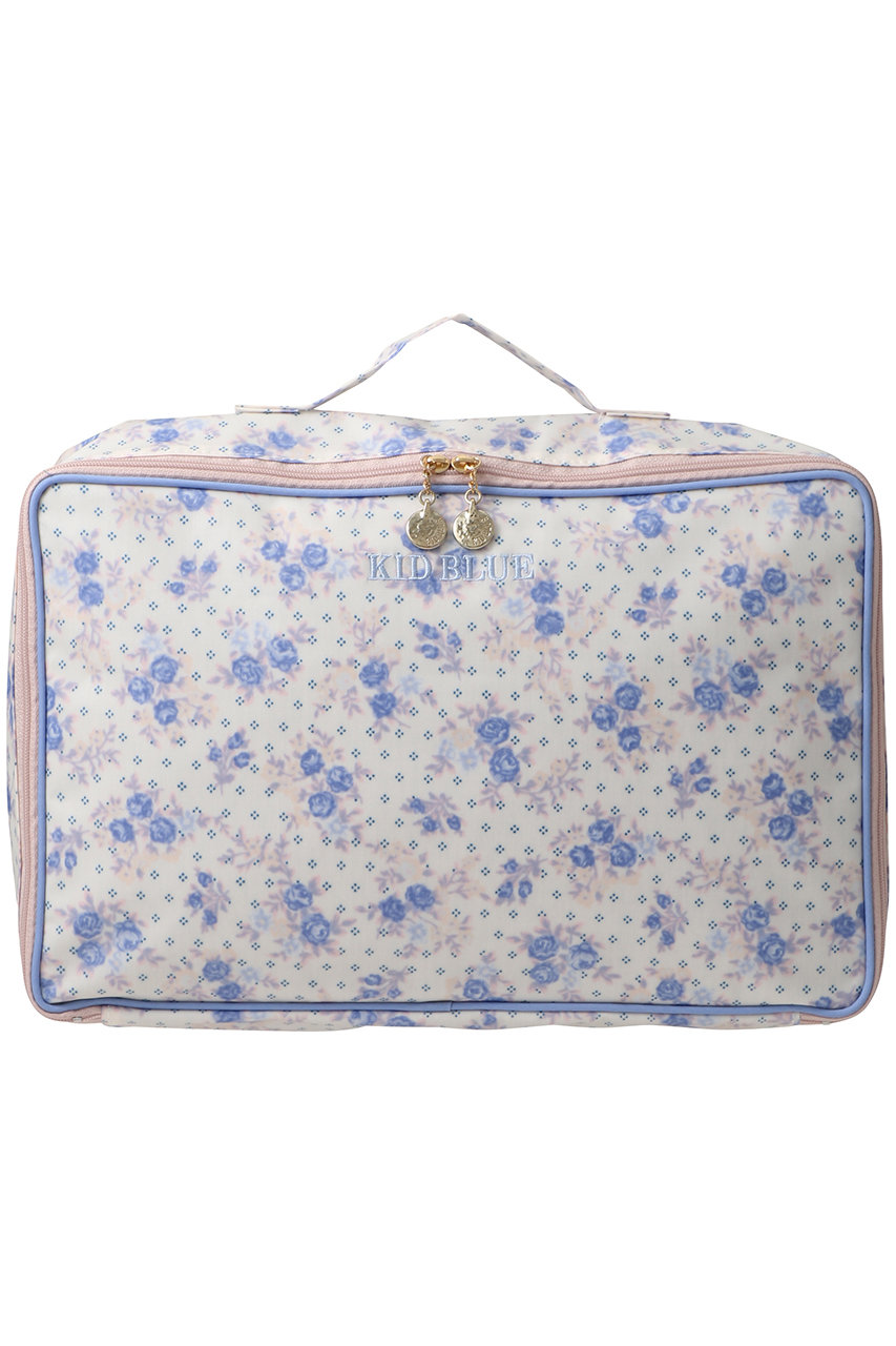 KID BLUE ピンドットフラワーGランジェリーケース (ブルー) キッドブルー ELLE SHOP KID BLUE ピンドットフラワーGランジェリーケース (ブルー) キッドブルー ELLE SHOP