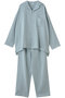 25オータムWガーゼパジャマ キッドブルー/KID BLUE サックス