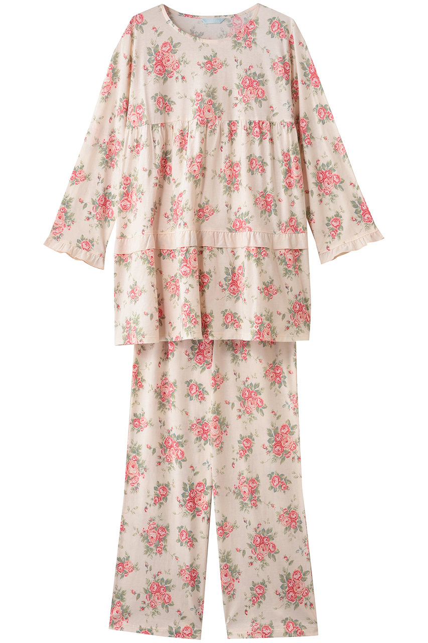 値下げ　パジャマ　キッドブルー　　新品未使用 KID BLUE(キッドブルー)｜25オータムローズNパジャマ/サーモン