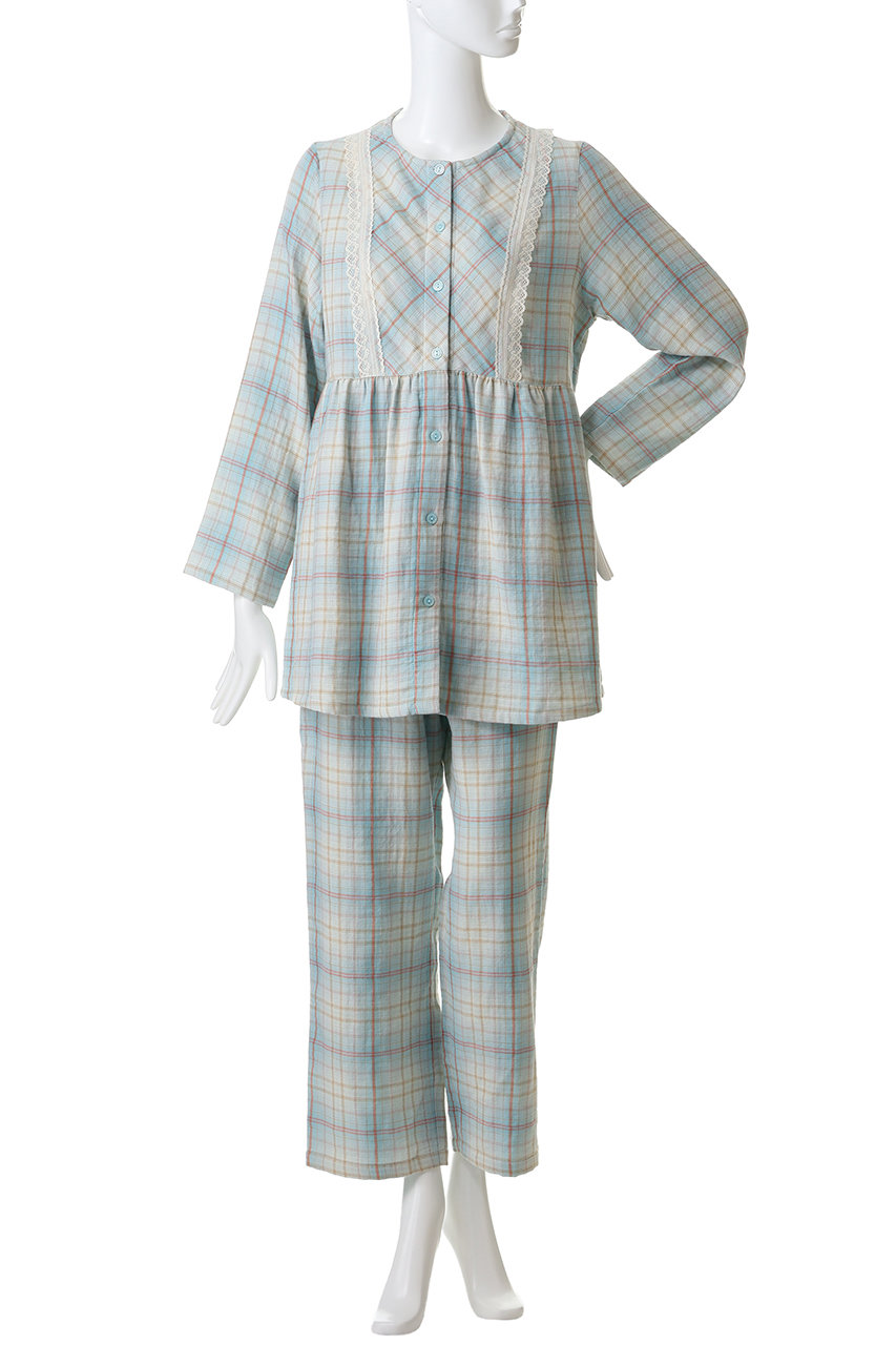 KID BLUE(キッドブルー)｜トリプルガーゼオンブレーチェックパジャマ