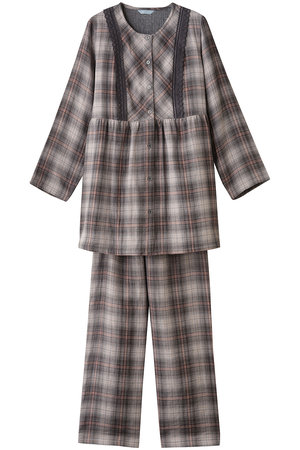 トリプルガーゼオンブレーチェックパジャマ