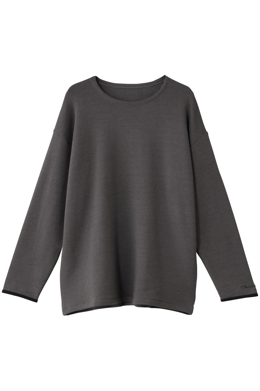 キッドブルー/KID BLUEの25裏毛ココウールトップス(チャコール/KUCN525)