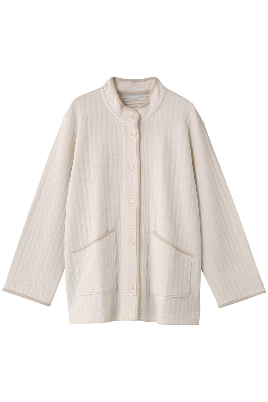 キッドブルー/KID BLUEの25コットンキルトトップス(アイボリー/KRCN543)