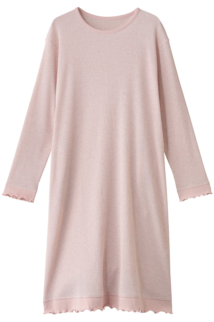 キッドブルー/KID BLUEのクロシェワッフルワンピース(ピンク/KRCR526)