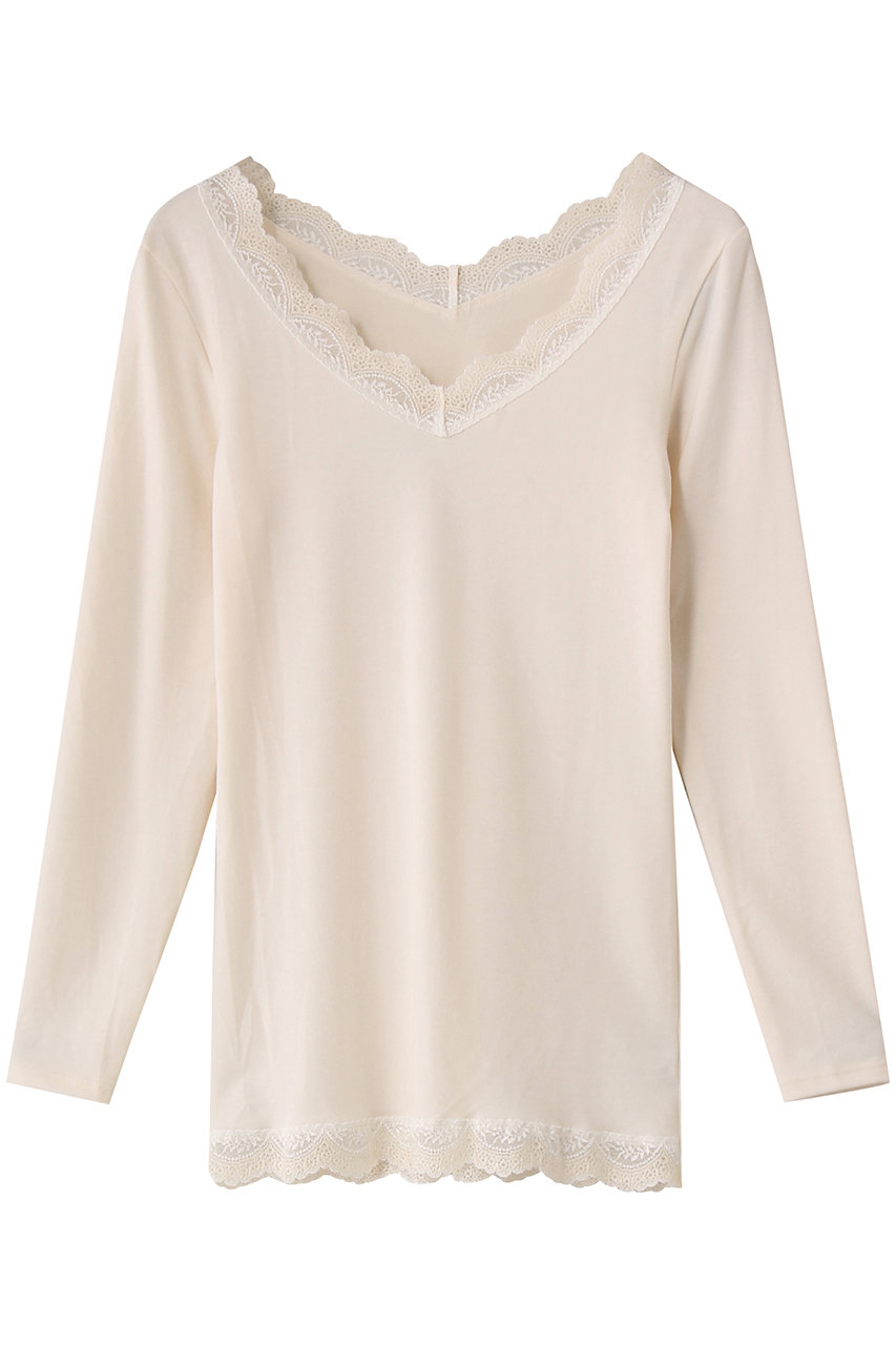 キッドブルー/KID BLUEの25起毛ベア天長袖インナー(アイボリー/KICC304)