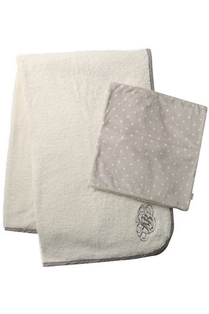 キッドブルー/KID BLUEの25ストレッチシャギードットブランケット(510600/510602)