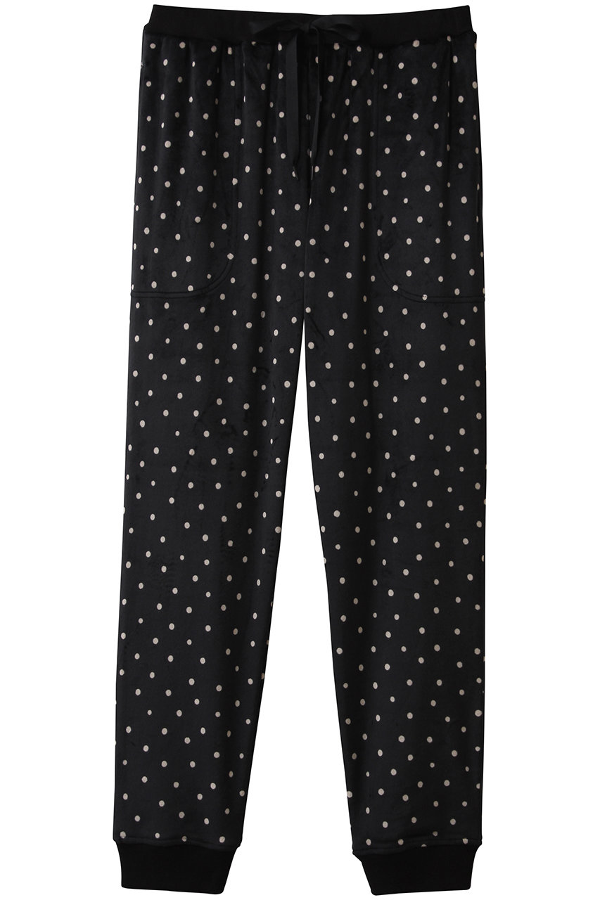 キッドブルー/KID BLUEの25ストレッチシャギードットボトムス(ブラック/KUCP533)