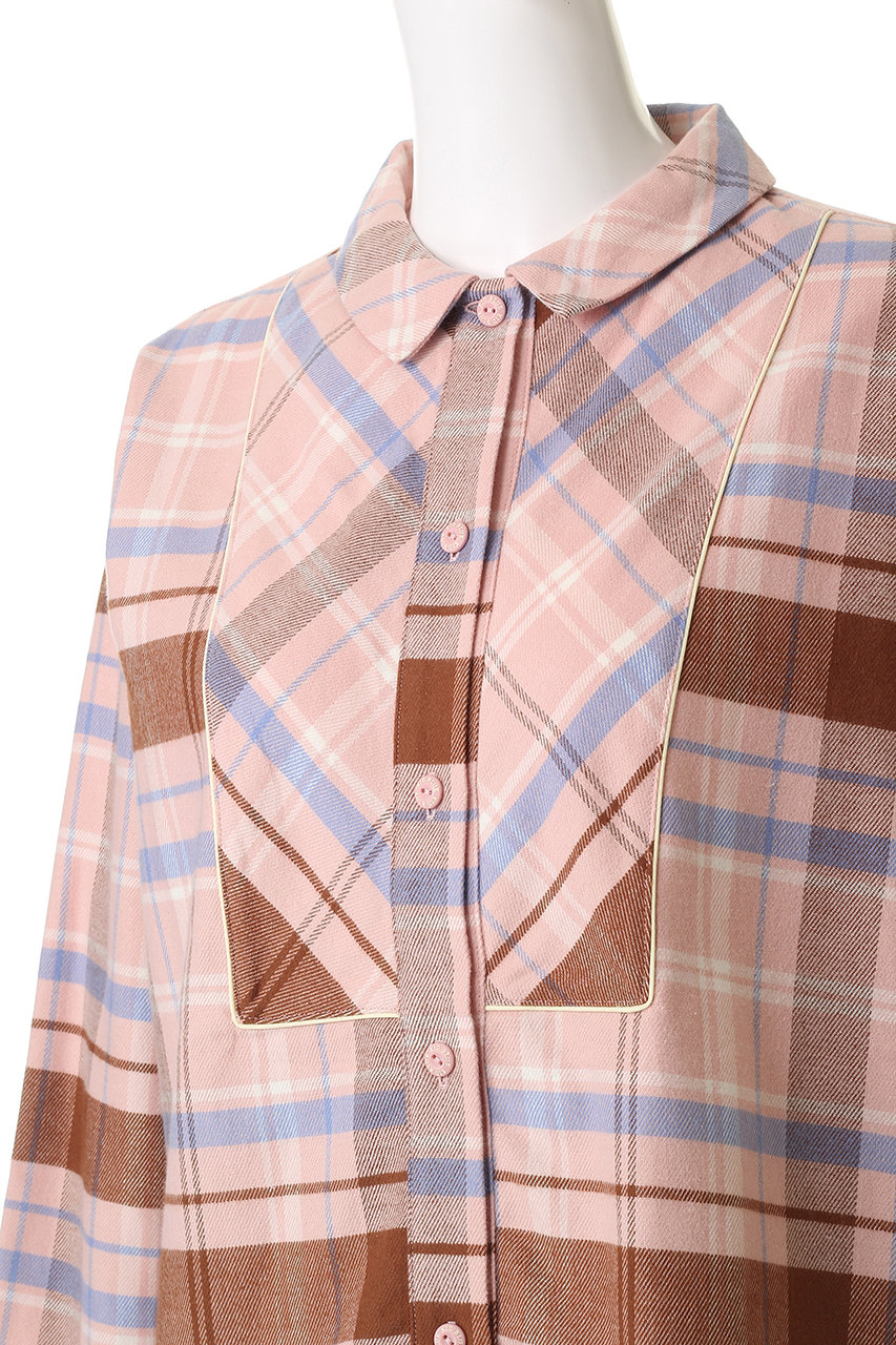 KID BLUE(キッドブルー)｜25ネルチェックパジャマ/ピンク の通販