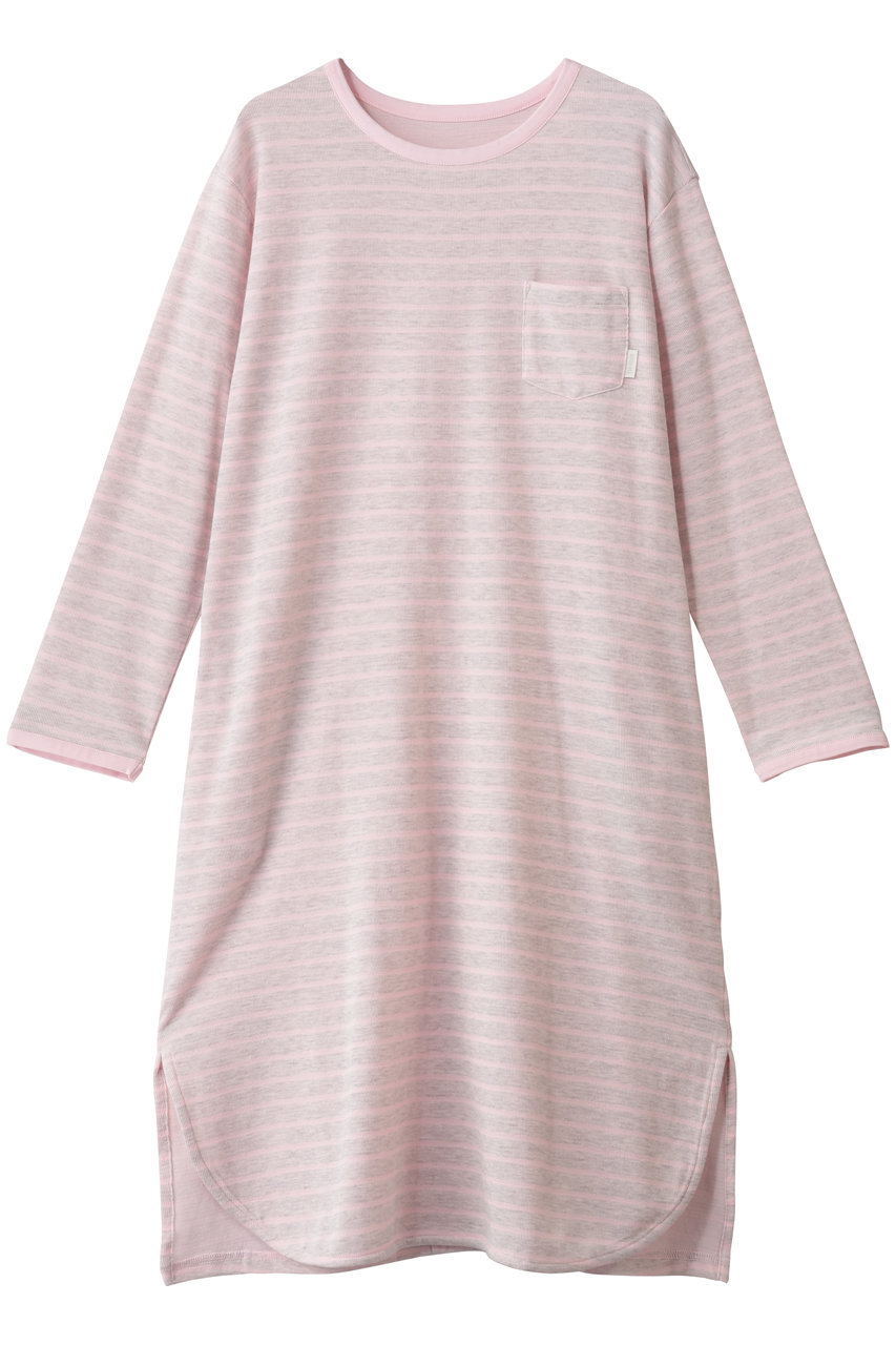 キッドブルー/KID BLUEの25Wフェイスボーダーワンピース(ライトグレー/KRCR561)