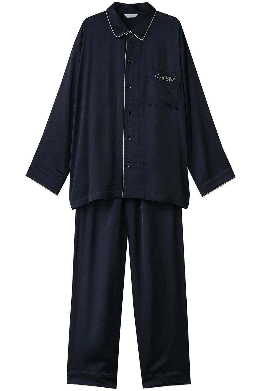 キッドブルー/KID BLUEのプレミアムサテンパジャマ(ネイビー/KUCK549)