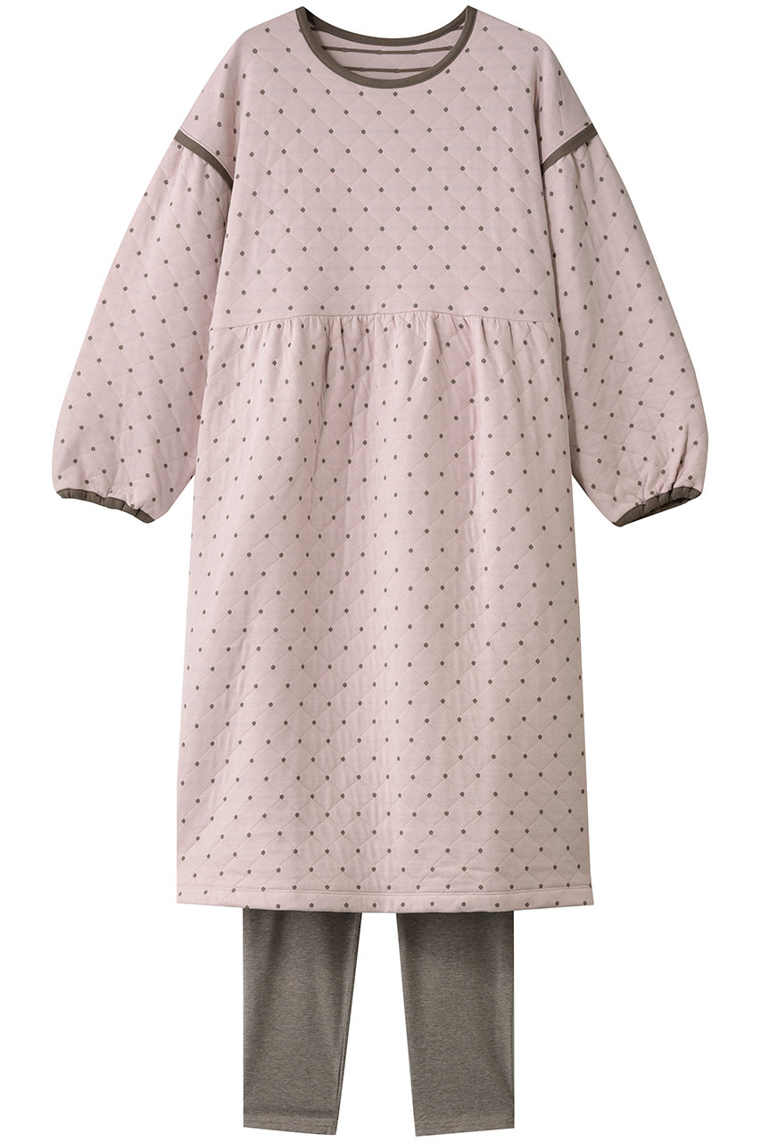 キッドブルー/KID BLUEの25キルトドットJQナイティ（スパッツつき）(ピンク/KNCM559)