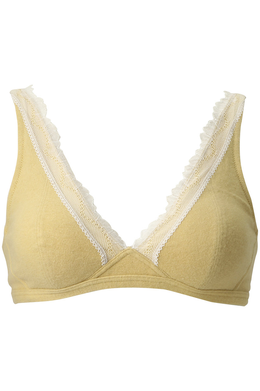 キッドブルー/KID BLUEの25起毛ココウールカップブラ(イエロー/KICA348)