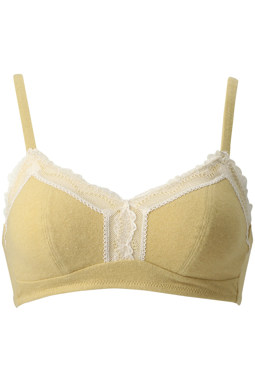 キッドブルー/KID BLUEの25起毛ココウールカップブラ(イエロー/KICA448)