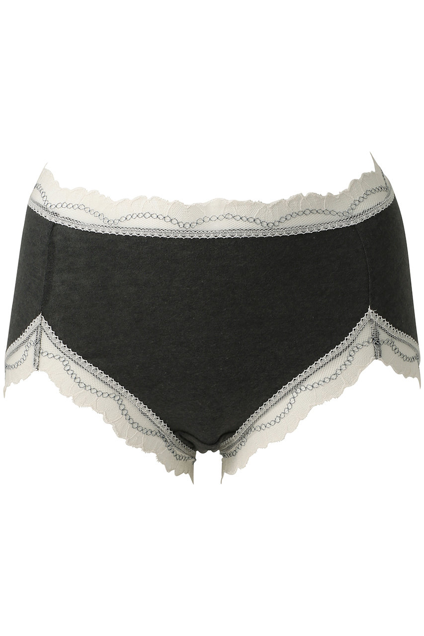 キッドブルー/KID BLUEの25起毛ココウール深型ショーツ(チャコール/KICH348)