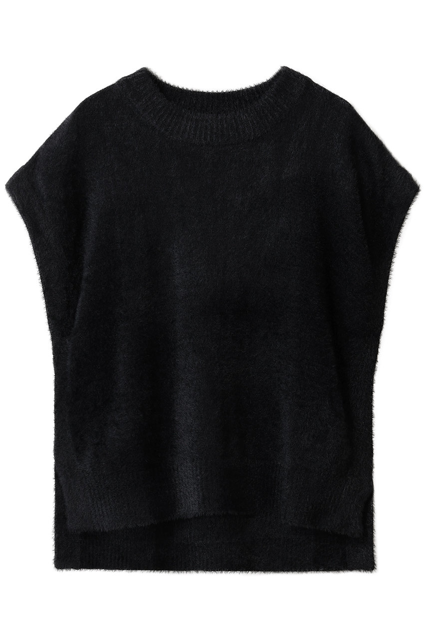KID BLUE 25シャギーニットベスト (ブラック, M) キッドブルー ELLE SHOP