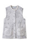 25シャギーブーケベスト キッドブルー/KID BLUE ライトグレー