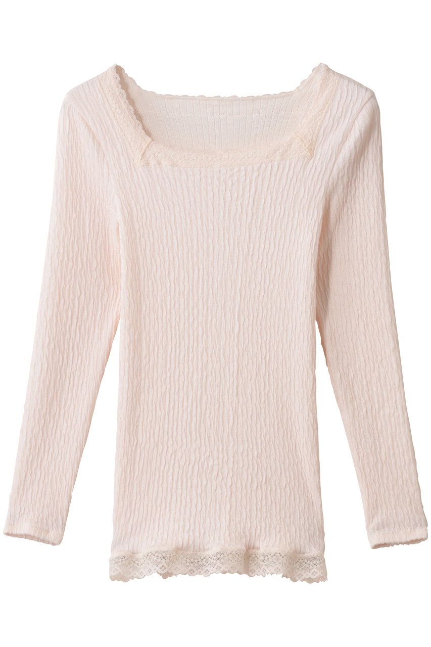 キッドブルー/KID BLUEの25裏綿接結長袖インナー(ピンク/KICC355)