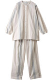 26Wガーゼストライプパジャマ キッドブルー/KID BLUE