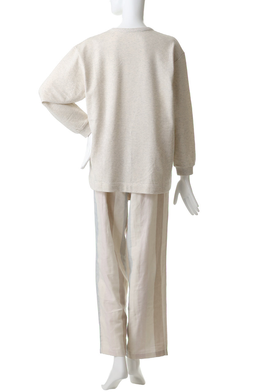 KID BLUE(キッドブルー)｜26Wガーゼストライプパジャマ/アイボリー の