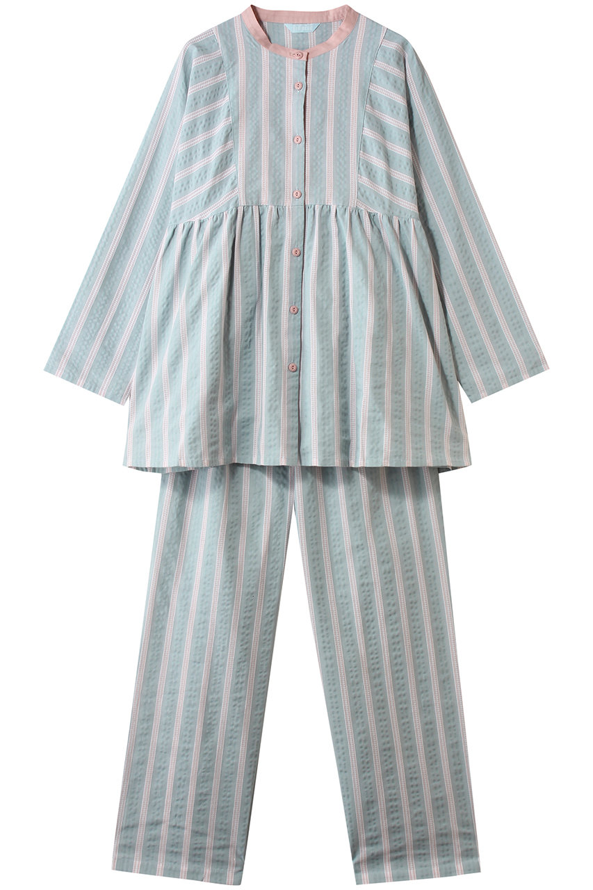 キッドブルー/KID BLUEのオーガニックコットンからみ織りパジャマ(ユーカリ/KNDK519)