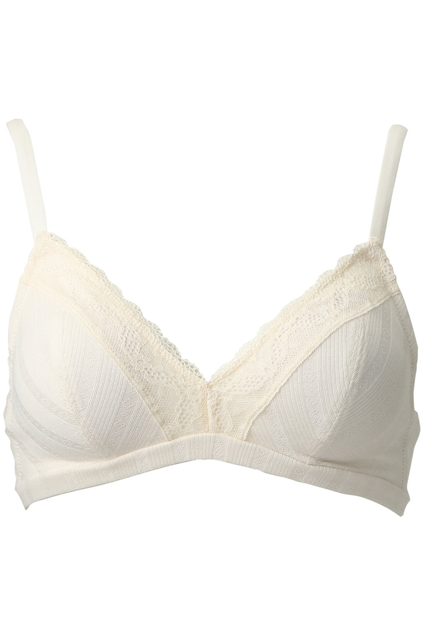 キッドブルー/KID BLUEの26コットンリブJQカップブラ(アイボリー/KIDA318)