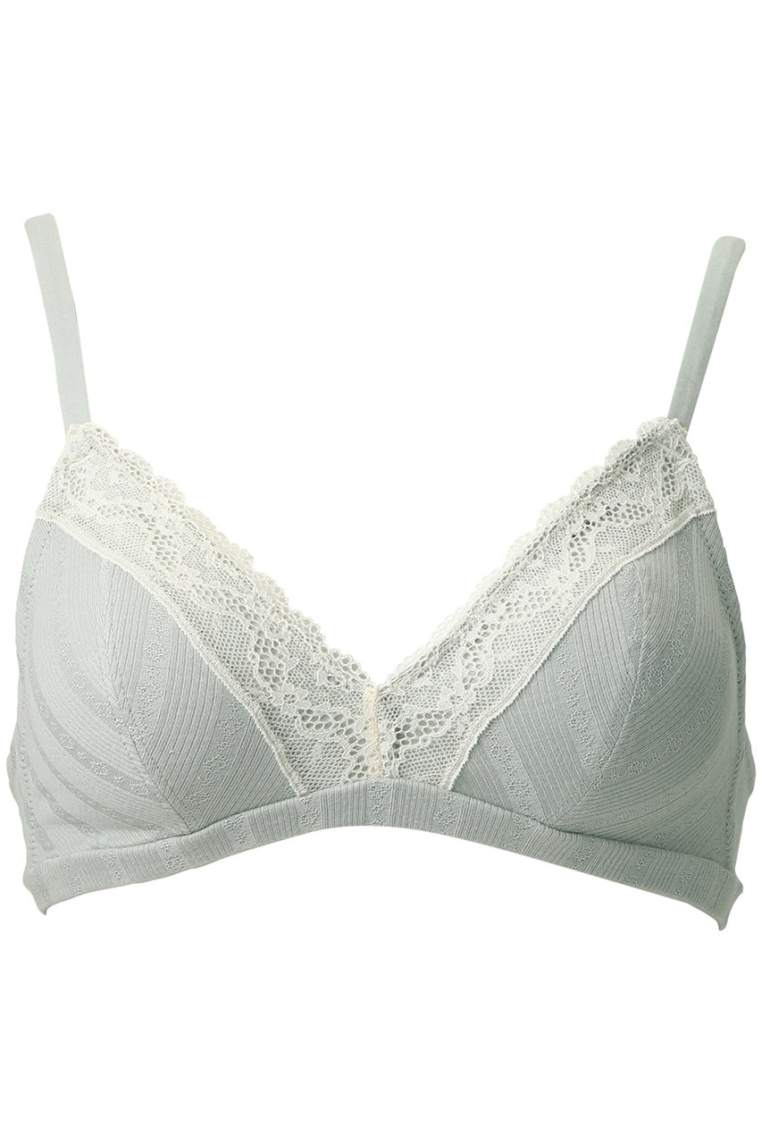 キッドブルー/KID BLUEの26コットンリブJQカップブラ(ユーカリ/KIDA318)