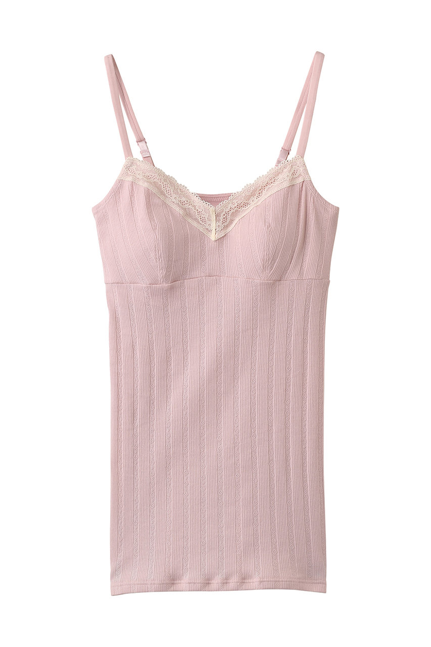 キッドブルー/KID BLUEの26コットンリブJQカップ付キャミ(ピンク/KIDB118)