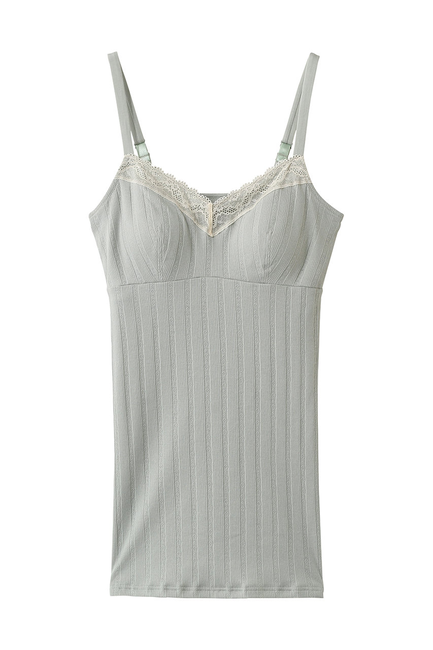 キッドブルー/KID BLUEの26コットンリブJQカップ付キャミ(ユーカリ/KIDB118)