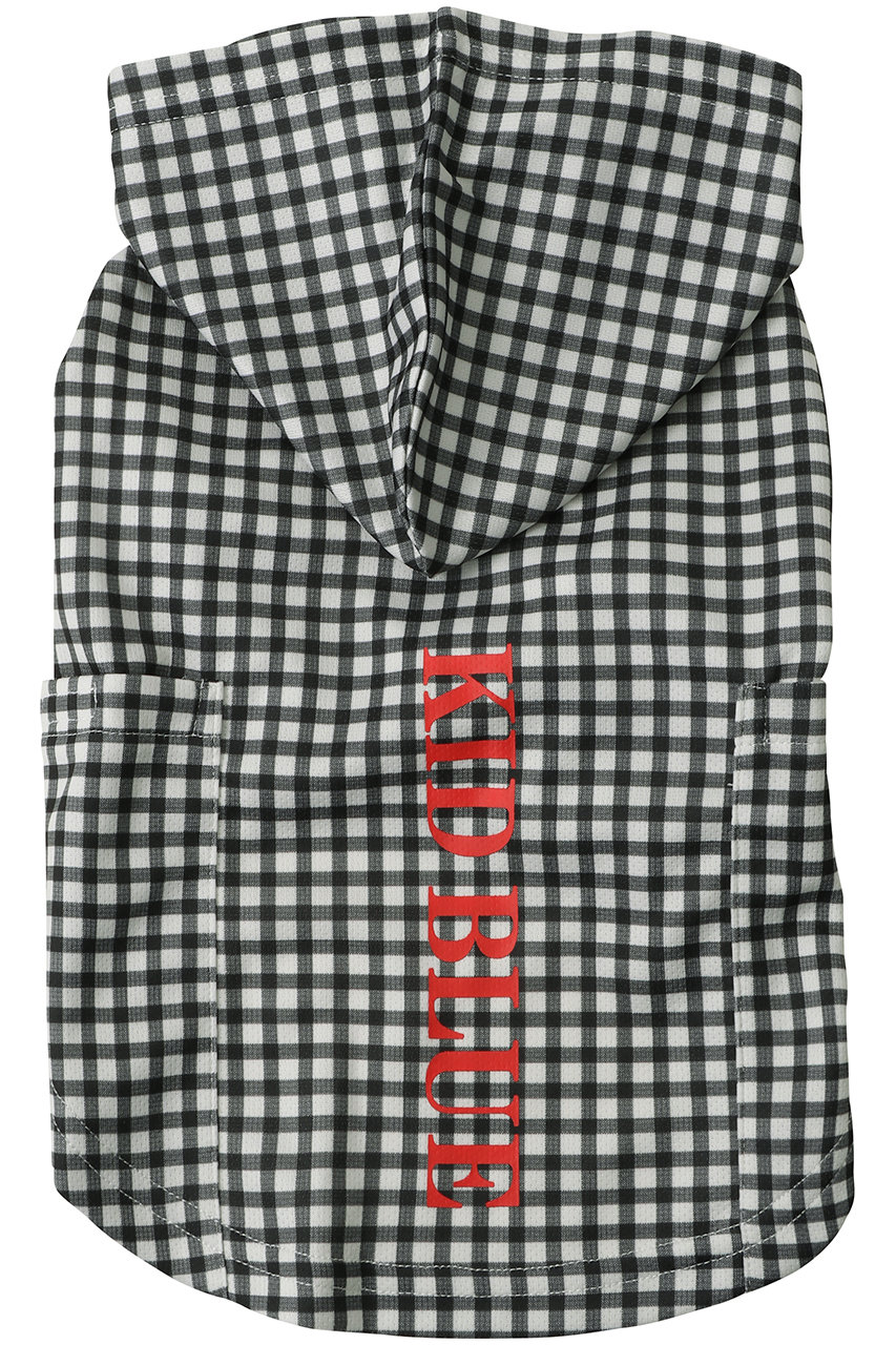 キッドブルー/KID BLUEの26ギンガムDOGドッグウエア(ブラック/KGDW137)